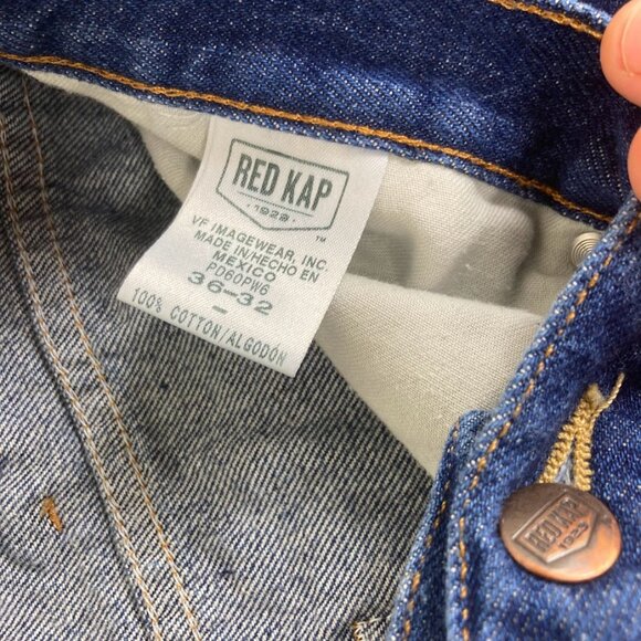 Genuine Red Kap Men’s Blue Denim Jeans 36x32 Workwear Made in Mexico - Picture 5 of 7